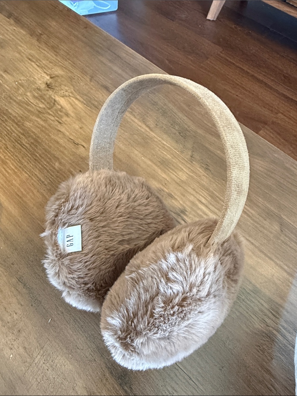 GAP Plush Faux-Fur Tan Earmuffs